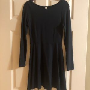 American Apparel Ponte Long Sleeve Skater Dress